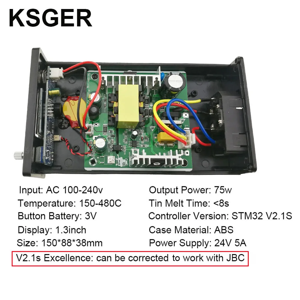 KSGER STM32 OLED V2.1S T12 паяльная станция DIY наборы цифровой контроллер температуры электронные сварочные паяльники