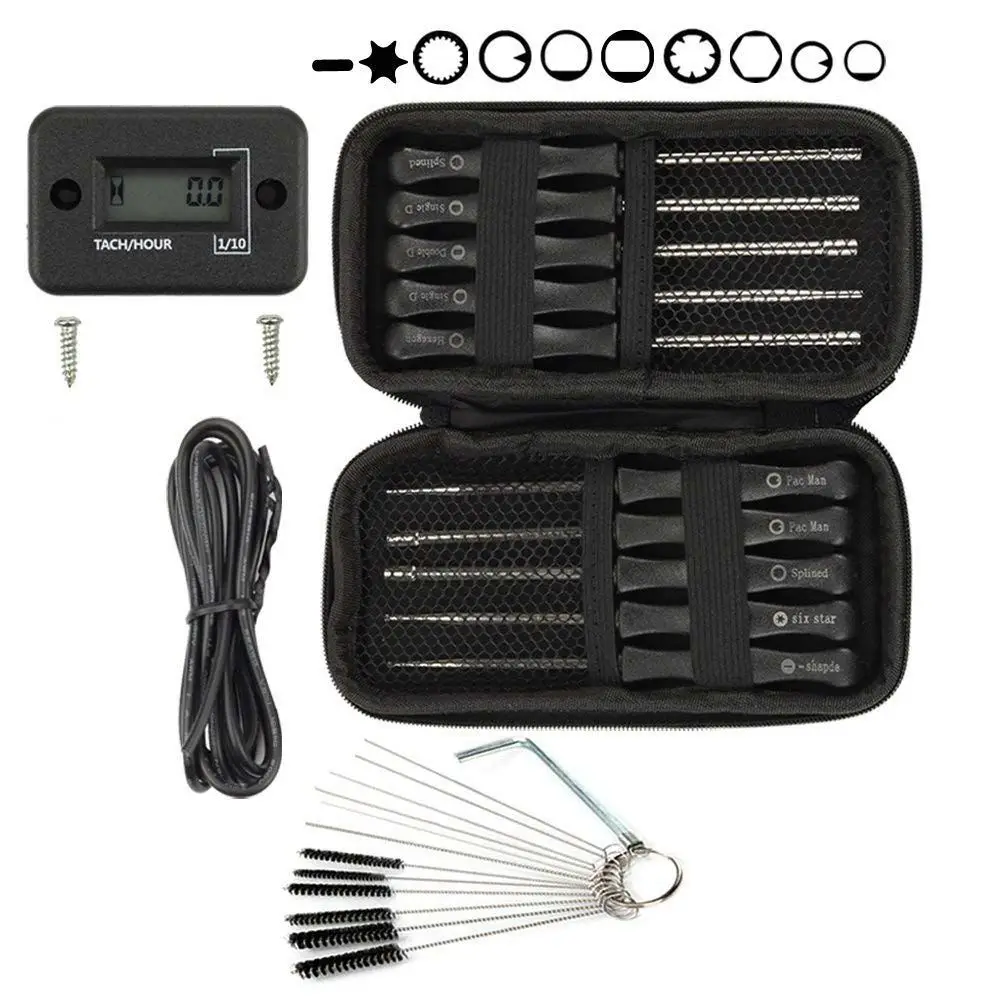 

Tachomter Tach Meter + (Pack of 10) Carburetor Adjustment Tool Set for Common 2 Cycle Small Engine ECHO STIHL Poulan Husqvarna