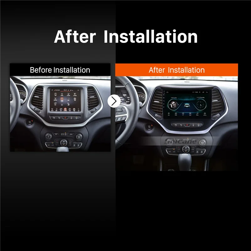 Top Seicane 10.1" GPS 2 Din Touchscreen Android 8.1 Stereo Player Vehicle Radio For 2016 Jeep Grand Cherokee Head Unit Backup camera 5