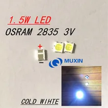 200 шт. для OSRAM СВЕТОДИОДНЫЙ подсветка высокой мощности Светодиодный 1,5 Вт 3 в 1210 3528 2835 131LM холодный белый ЖК-подсветка для ТВ приложения