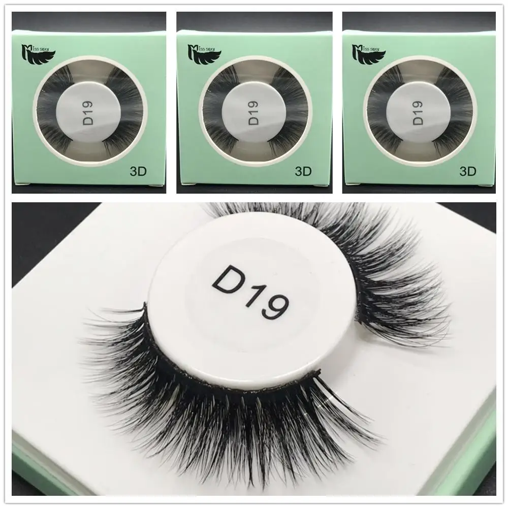 

8pairs Miss sexy lash d019 3D Mink False Eyelashes Lashes Thick HandMade Lashes Fake Lashes Makeup Eyelash kit beautiful package