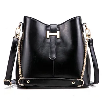 

Kajie Women Messenger Bags Genuine Leather Bucket Sac A Main Shoulder Bags Lady Crossbody Bag Girl Belt Chain High Quality Totes