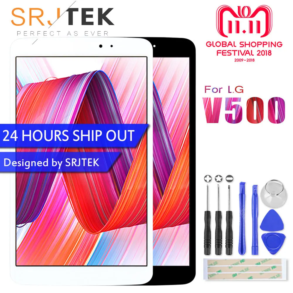 Srjtek LCD For LG G Pad 8.3 V500 Display Touch Screen Digitizer Glass Sensor Assembly Wifi Version Replacement Parts 100% Test Srjtek LCD For LG G Pad 8.3 V500 Display Touch Screen Digitizer Glass Sensor Assembly Wifi Version Replacement Parts 100% Test