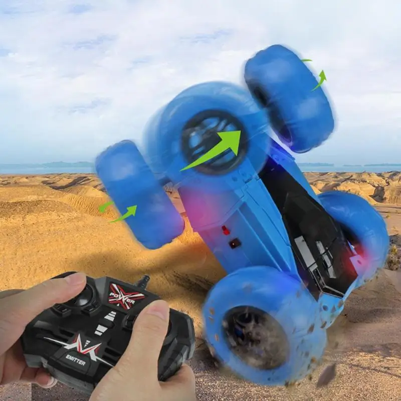 

2.4G Music Light Off-Road Vehicle 360 Degrees Rotate Remote Control Stunt Crawler Car Kids Toys for Children's Day Cool Gifts