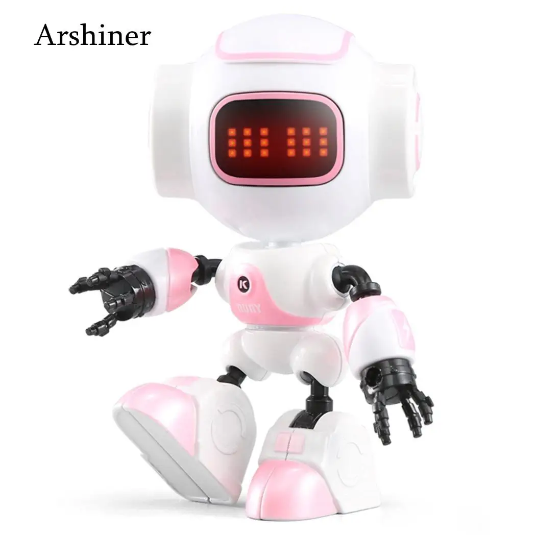 Smart Voice DIY Body Gesture Model Toy  Touch Sensing LED Eyes RC Robot For Child Gift