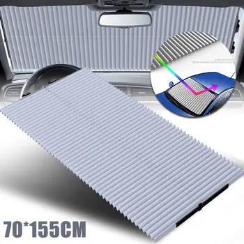 

Car Retractable Curtain With UV Protection Front Windshield Visor Auto Shade IT