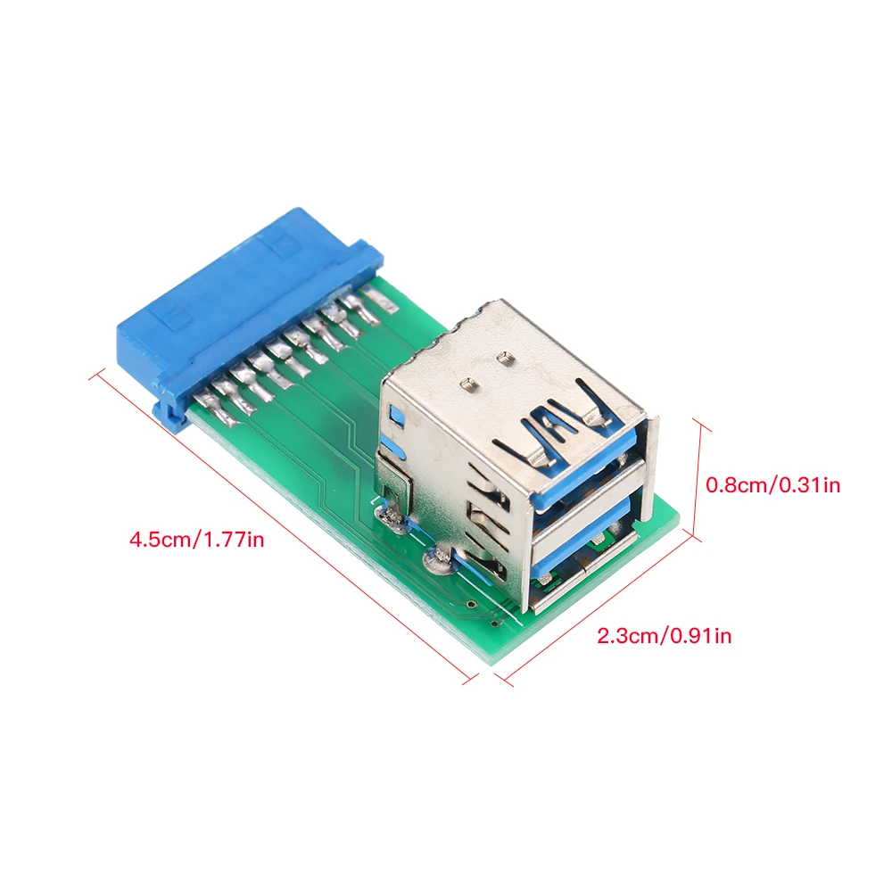 Двойной USB 3 0 Type A адаптер материнской платы 20Pin/19Pin адаптер|Компьютерные кабели и
