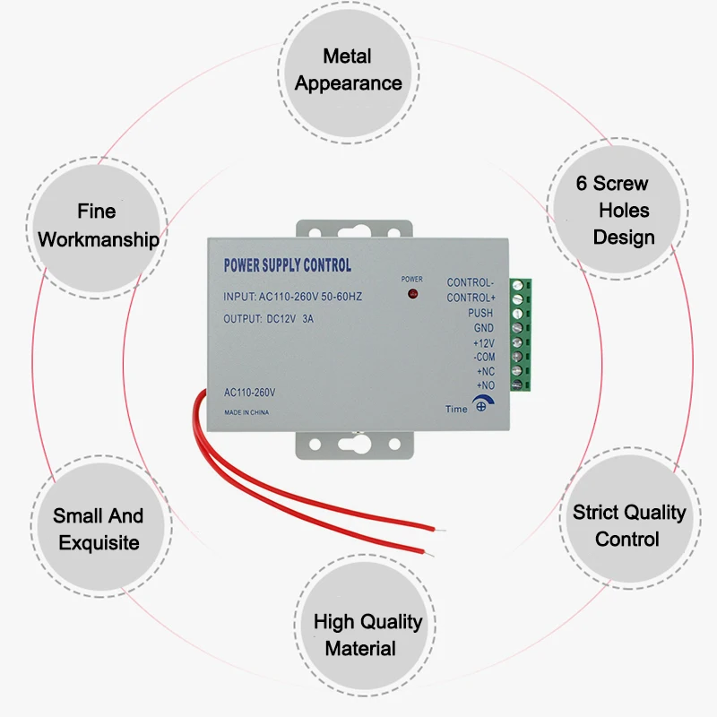 

High quality Power Supply Control 12V DC 3A AC RFID Door Access Control System 110~240V Access Controller