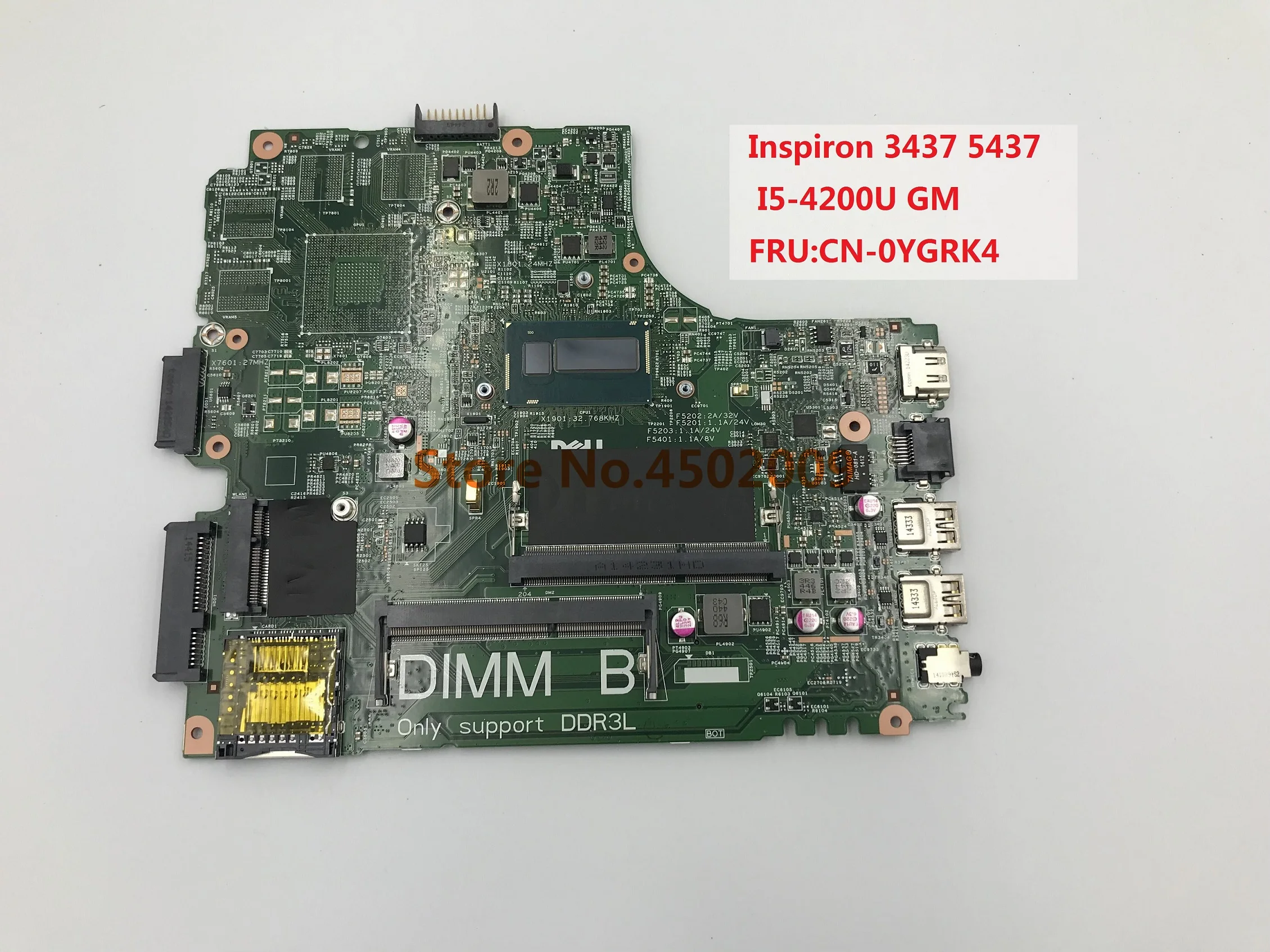 

for dell Inspiron 3437 5437 CN-0YGRK4 0YGRK4 YGRK4 laptop motherboard with I5-4200U GM 100% tested work