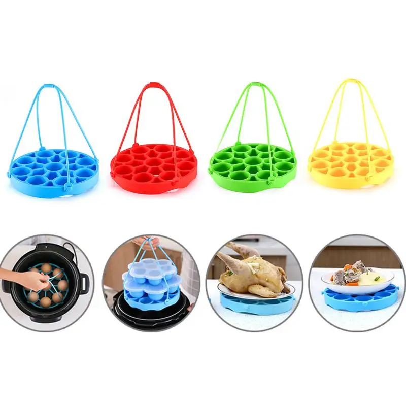 

Multifunctional Silicone Steamer Steamed Egg Rack Removable As Insulation Mat Kitchen Accessories Tripod 2019 New