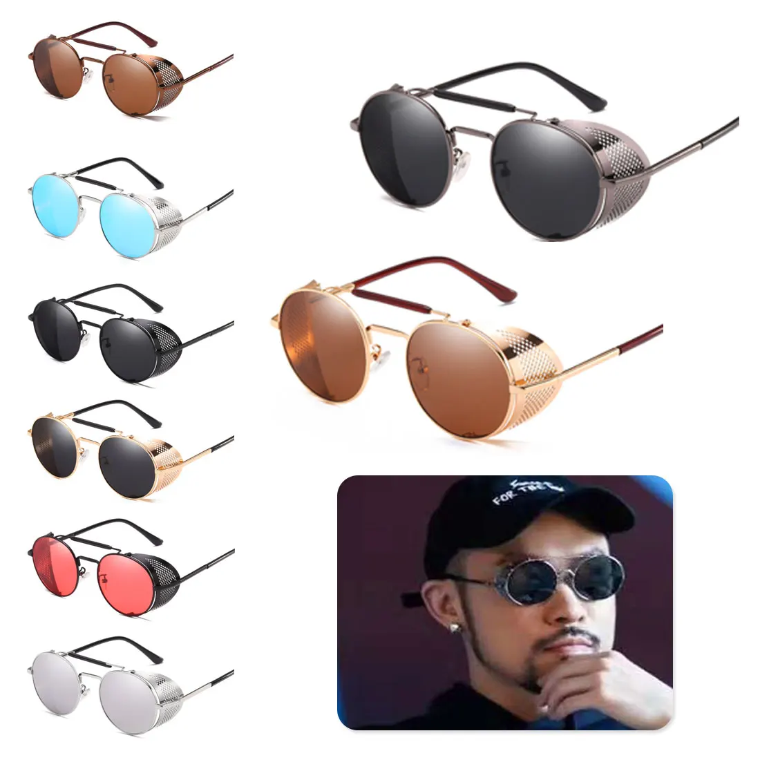 Мужские и женские брендовые дизайнерские солнцезащитные очки для женщин в стиле панк винтажные женские мужские солнцезащитные очки в стиле стимпанк gafas de sol