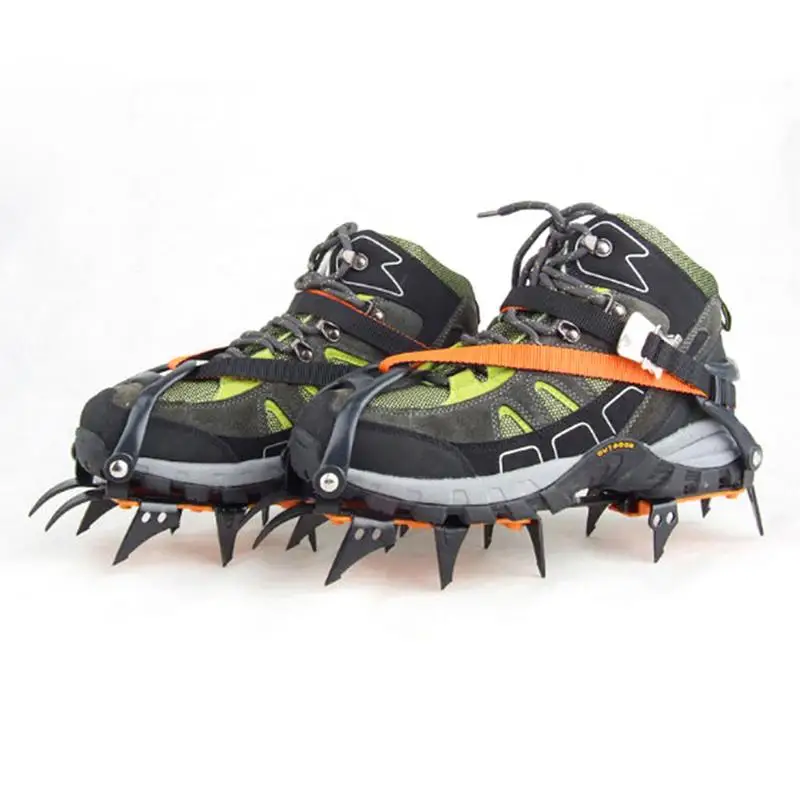 

12-Tooth Ice Claw Anti-Skid Crampons with Hole Adjustable Professional Outdoor Climbing Ice Climbing Anti-Skid Ice Claw