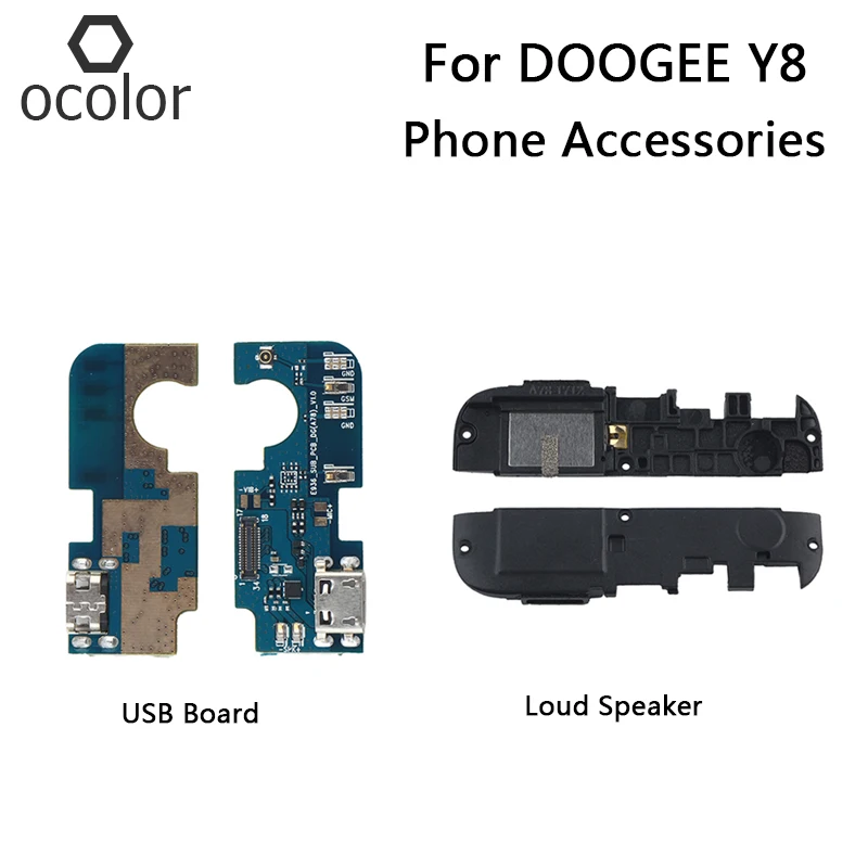 Ocolor Для DOOGEE Y8 USB разъем зарядная плата громкий динамик в сборе запасные части для