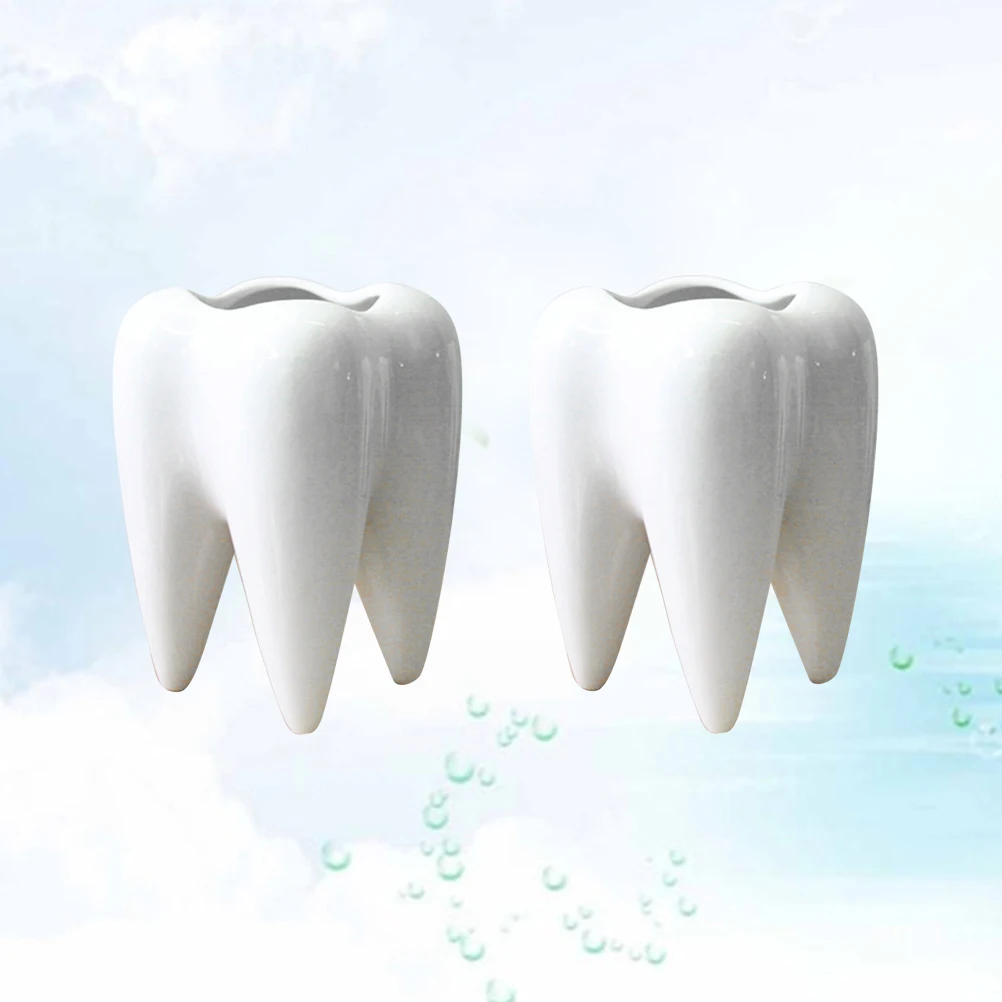 2 шт. суккулент милые керамические зубы горшок для украшения офисного стола