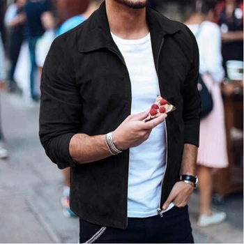 

2019 Fashion Men's Coat Winter Trench Coat Outwear Overcoat Long Sleeve Jacket
