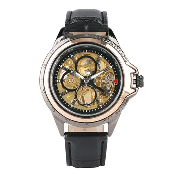 

Relogio Masculino Mechanical Watch Movement for Men Transparent Skeleton Dial Mechanical Watches Business Style Watch for Boy