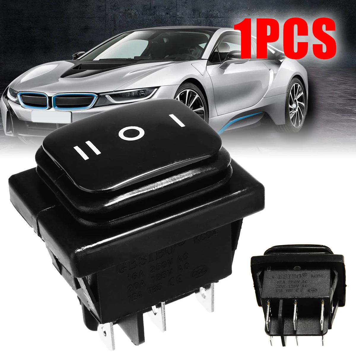 

Mayitr Hot Waterproof 6 Pin Rocker Toggle Switch 12V 12A Car Boat ON-OFF-ON SPST Blue 3 Position Switches Plastic + Metal
