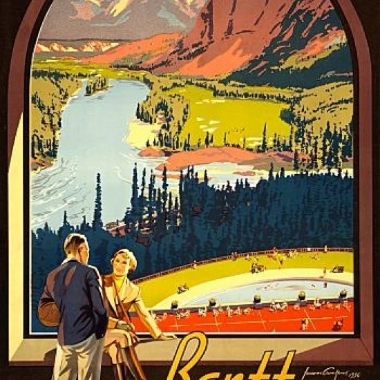 Canadian Pacific Banff Rockies Travel плакат печать (24x36)|Таблички и знаки| |