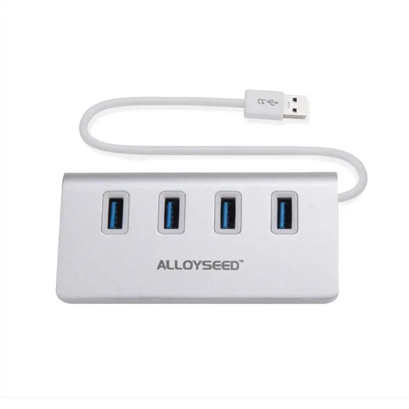 ALLOYSEED CZH-H056 4 порты и разъёмы USB 3,0 Портативный Алюминий концентратор