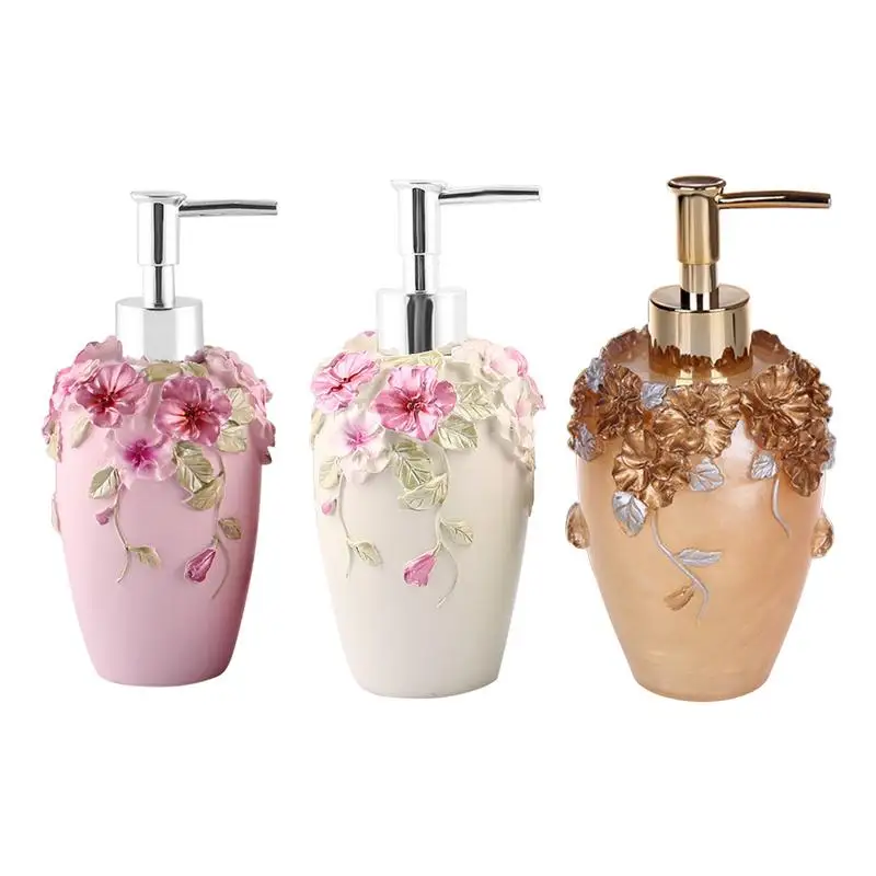 

300ML Innovative Soap Dispenser Liquid Lotion Shower Gel Dispenser Flower Shampoo Bottles Hotel Clubhouse Bathroom Supplies