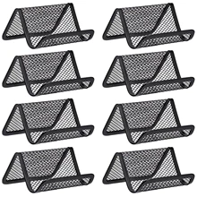 8 упаковок, черный металлический сетчатый держатель для визиток, Настольный органайзер для визиток/букв/заметок для дома и офиса