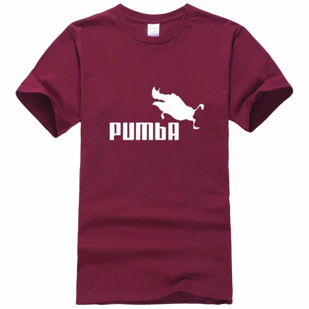 Забавная футболка homme Pumba мужские хлопковые топы с короткими рукавами крутая