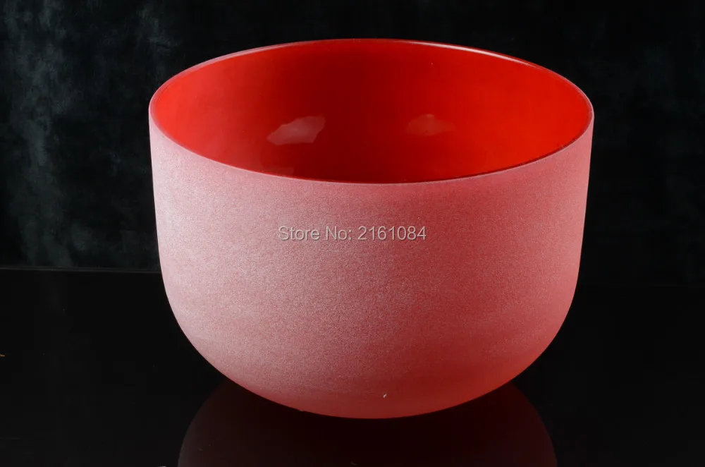 9&quot C# Root Chakra Red Colored Frosted Quartz Crystal Singing Bowl with free suede and o-ring | Спорт и развлечения