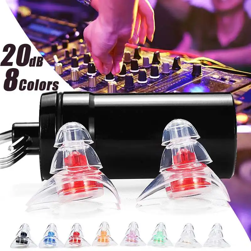 

1 Pair Soft Silicone Ear Plugs Protection Reusable Professional Earplugs Noise Reduction For Sleep DJ Musicians Party Motorcycle
