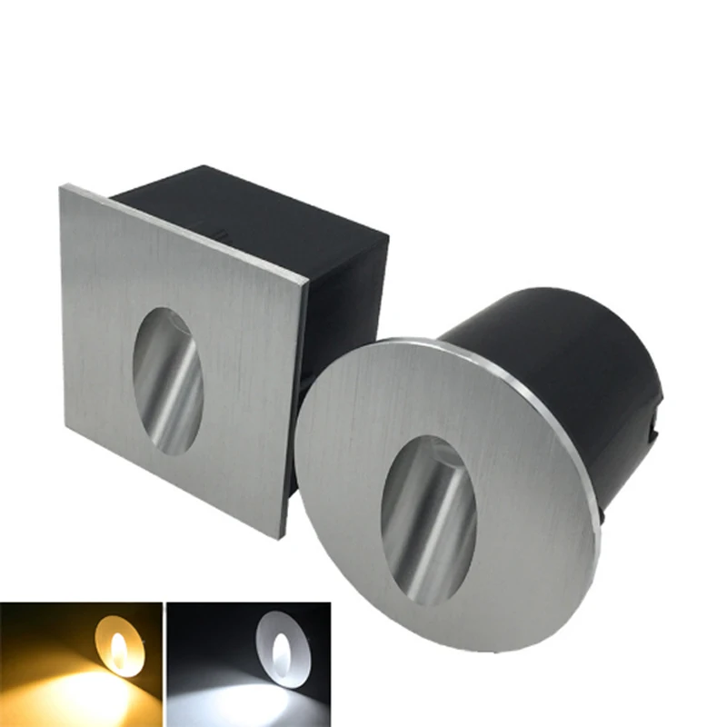 

Aluminum Modern Brief LED Stair Lights AC85-265V 3W Wall Mounted Staircase Background Recessed Stair Step Aisle Lamps