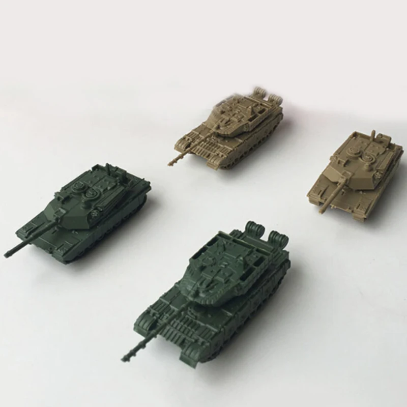 Новый пластиковый 4D мини Морден США M1A2 бак и Китай 99 без коробки 1/144 4 шт