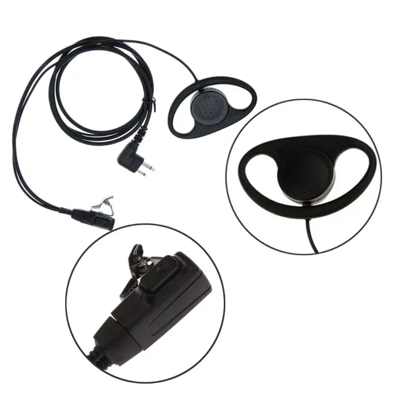 

2-pin D Shape Earpiece Headset PTT Mic for Motorola GP88 CT150 P040 Radio Single Hanging ear type Earphones for Interphone