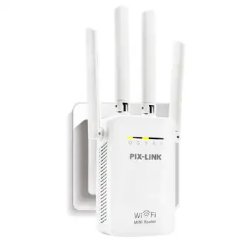 

PIXLINK 300Mbps WR09 Wireless WIFI Router Repeater Booster Extender Home Network 802.11b/g/n RJ45 2 Ports Wilreless-N Wi-fi