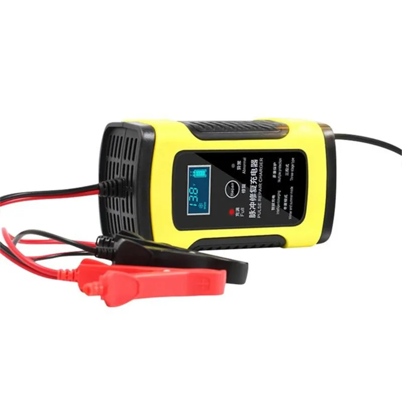 

Full Automatic Car Battery Charger Motorcycle Intelligent Smart Fast 110V/ 220V to 12V 6A with LCD Display for Wet Dry Lead Acid