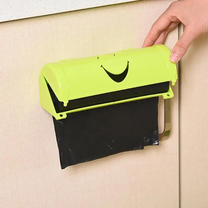 

Wall-mounted Plastic Bag Storage Box Garbage Trash Bags Storage Container Kitchen Bathroom Organization Case random Color
