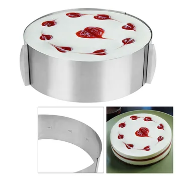 

Bakeware Baking Cake Molds Tools Circle Mousse Ring Retractable 16-30cm Size Adjustable Cake Mould Mold