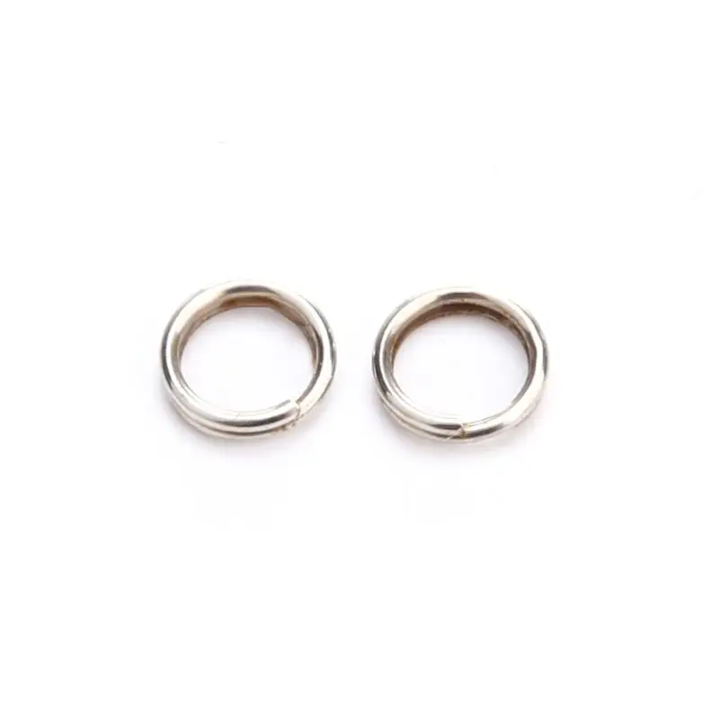 100 pcs الفولاذ المقاوم للصدأ الصيد سبليت خواتم اكسسوارات الشتاء الكارب والعتاد قطب إغراء الطعوم موصل الصيد معالجة برميل الساخن