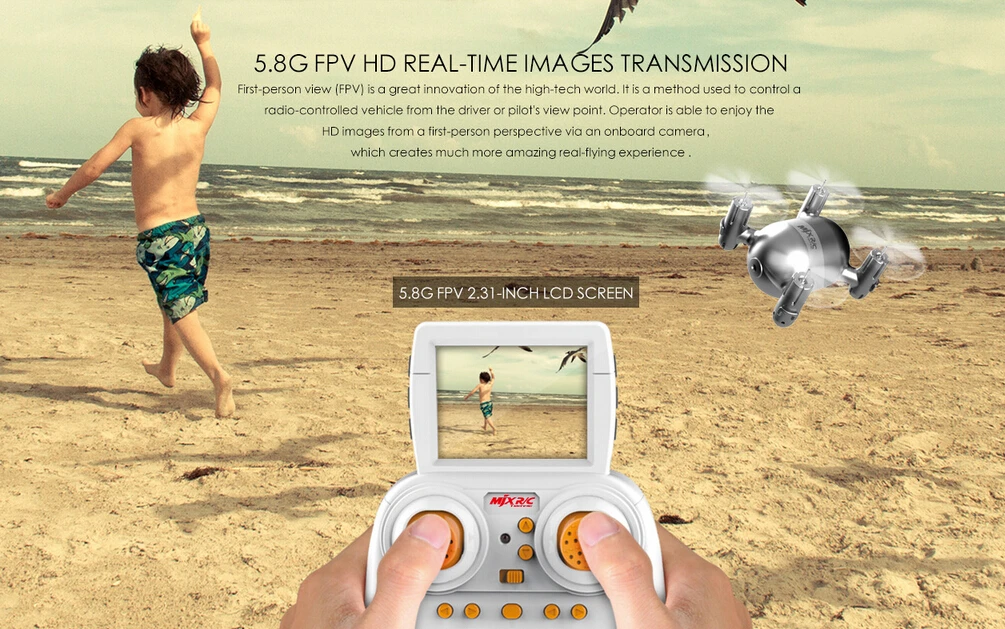 2017 Best new MJX X909T X909 T Mini RC Drone Quadcopter 5.8G FPV With 2.0MP Camera One Key Return Headless Mode RTF Mode 2