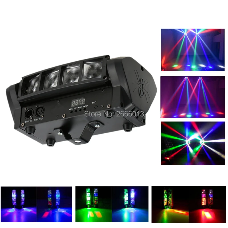 

RGBW Mini LED Spider Light,DMX512/Auto/Sound Control LED Stage Light ,RGBW Linear Effect Stage Lighting Good For DJ Disco Party