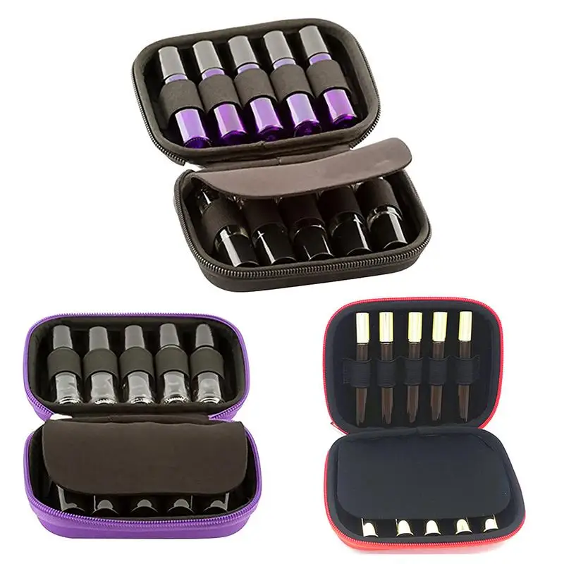 

10 Pcs 10 ML Roll-On Bottles Essential Oil Protection Box EVA Essential Oil Storage Box Travel Bottle Home Supplies Products