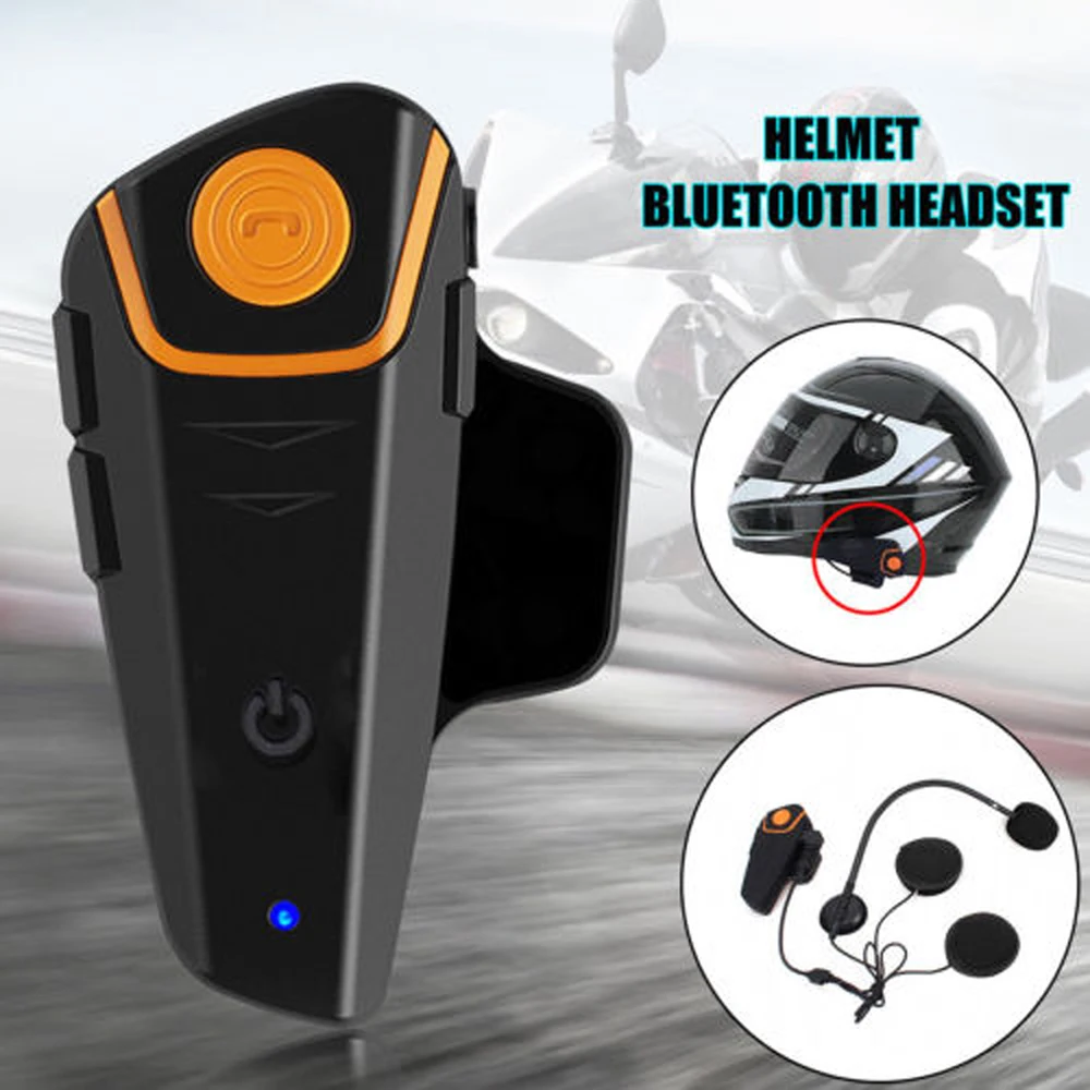 

100% Original BT-S2 Pro Motorcycle Intercom Helmet Headsets Wireless Bluetooth Interphone Handsfree Waterproof FM Headphone