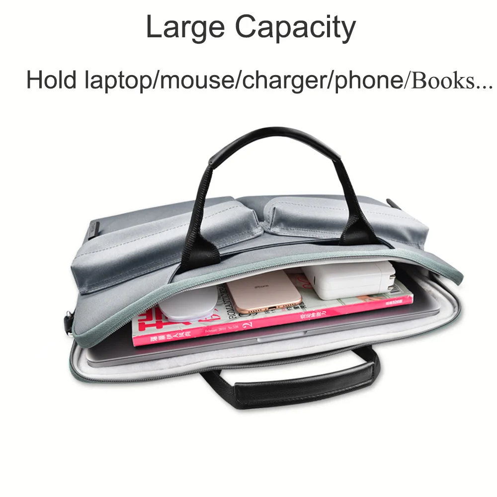 WIWU Multi-pockets Laptop Messenger Bag for MacBook Pro/Air 13 15 Water-resistant Notebook Bag 14 Nylon Laptop Bag Case 15.6 WIWU Multi-pockets Laptop Messenger Bag for MacBook Pro/Air 13 15 Water-resistant Notebook Bag 14 Nylon Laptop Bag Case 15.6