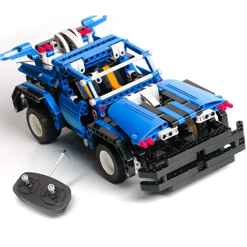 

497PCS Building Blocks Roadblock Assembled Deformable Vehicle Model Building Blocks Electric Remote Control Toy Car For Children