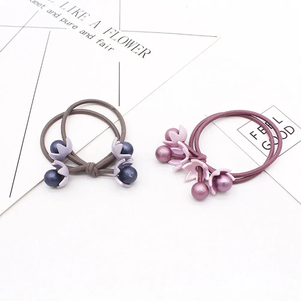 10pcs Hair Ties Candy Color Elastic Stretch Bowknot Hair Ring Hair Accessories Hair Rope Ponytail Holders for Girls Ladies Women