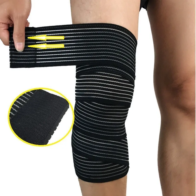 Ataduras 1 PCS Elástico Joelho Bandagem Apoio para o punho Esportes