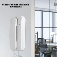 Wired AC DC Two Way Intercom Doorphone Audio Villa Home Office Non-visual Interphone Operation Distance 200m ABS