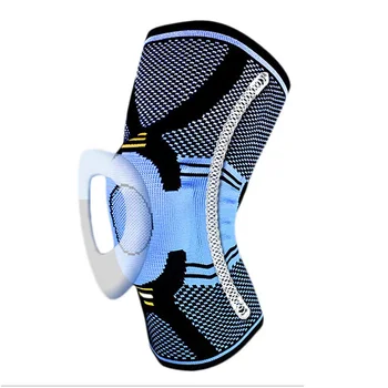 

1 PCS Compression Knitted Knee Protectors Sports Basketball Knee Pads Silicone Padded Hiking Cycling Knee Leg Supports