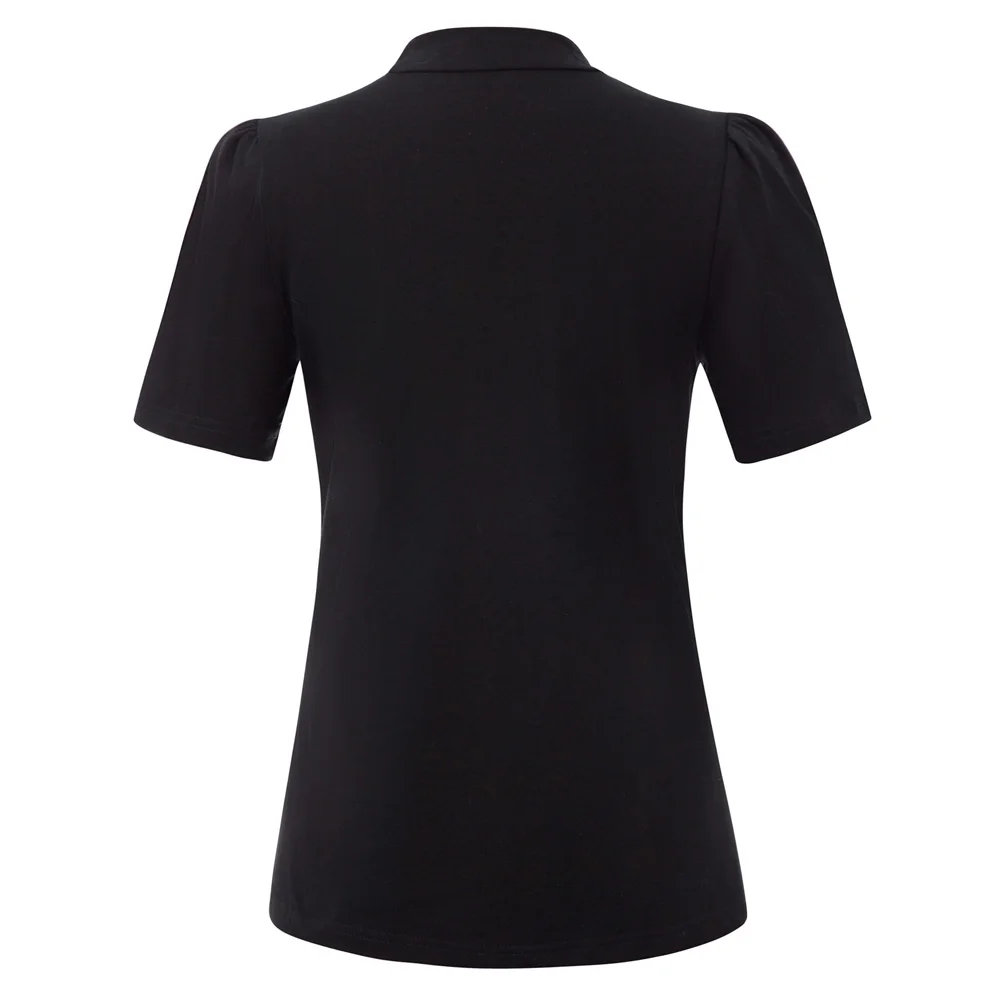 2019 Elegant Women Ladies Short Sleeve Mock Neck T Shirt Slim Tops Plus Size Spring-in T-Shirts ...