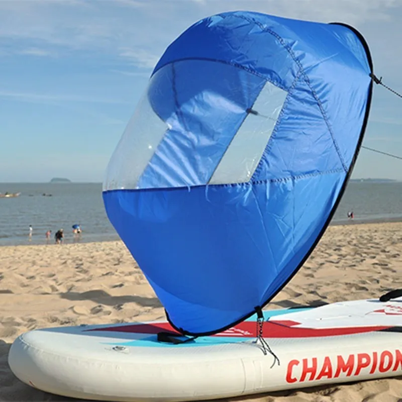 46/" Blue Kayak Sail Wind Paddle Instant Popup Board Downwind Boat SUP Canoe