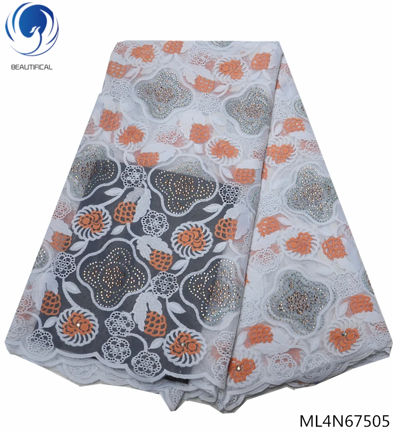 

BEAUTIFICAL 2019 embroidery net lace rhinestones african lace french tulle fabric 5 yards lace fabric african ML4N675