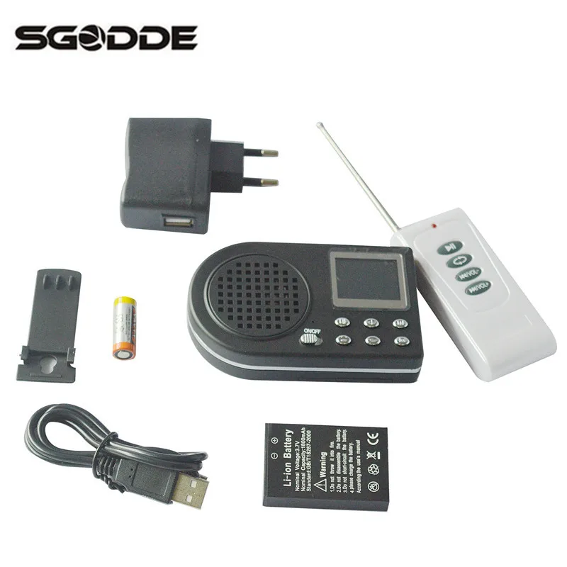 

Hunting Garden Electronic Birds Bulb With 100m Remote Control USB LCD Display Screen Built-in Speaker Voice Traps for Hunting